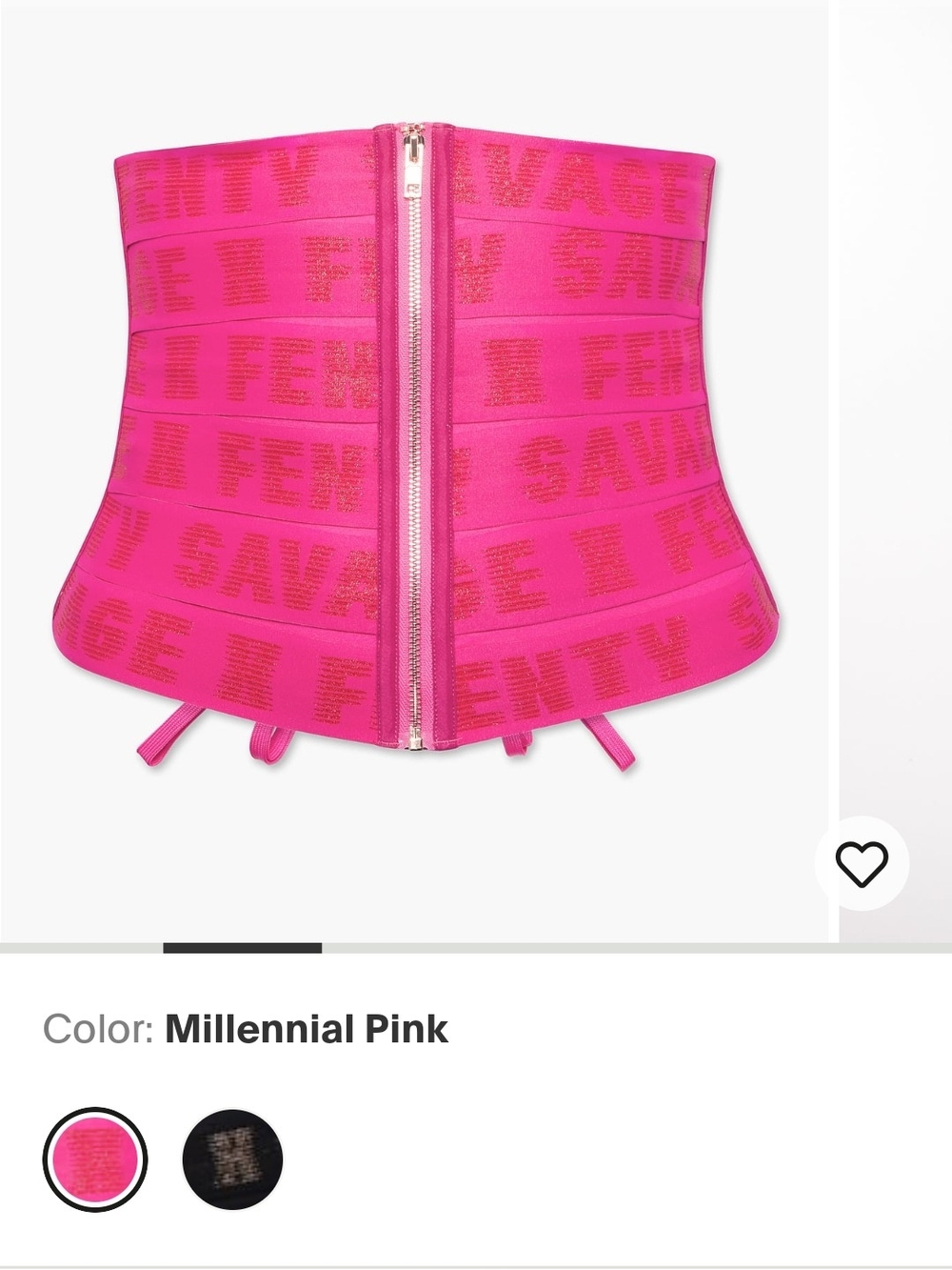 Savage X Fenty SavageX Cincher Millennial Pink XS/S NEW